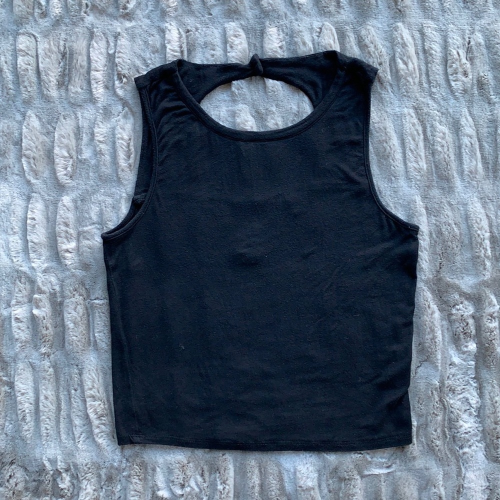 Lucca Couture Black Crop Top, Size Medium
